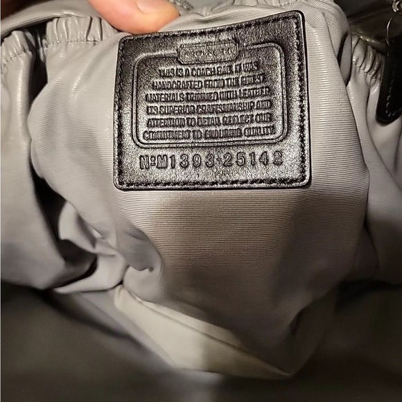 Coach Diaper Large Tote Bag Signature C Black Gray - Picture 4 of 13